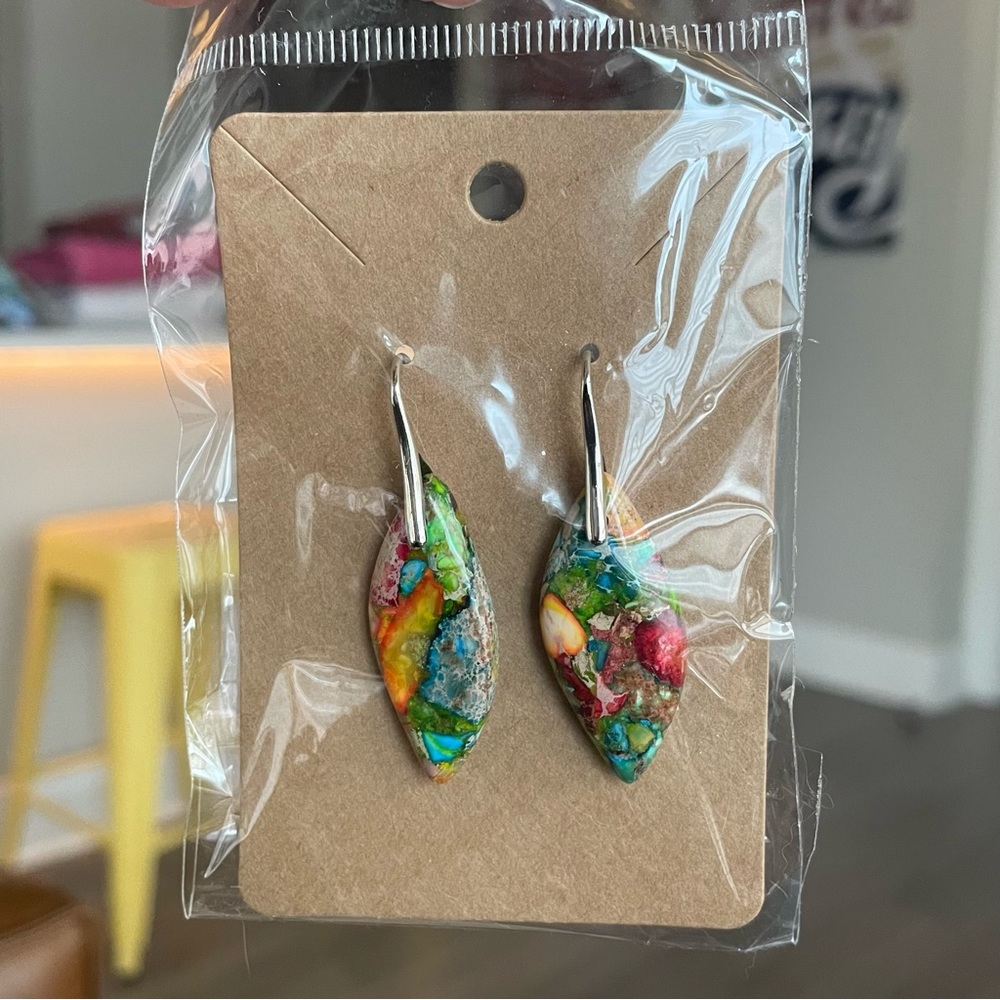 Colorful Boutique Silver Tone Boho Bohemian Drop Earrings